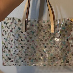 Dooney & Bourke Clear Tote with Multicolor Logo